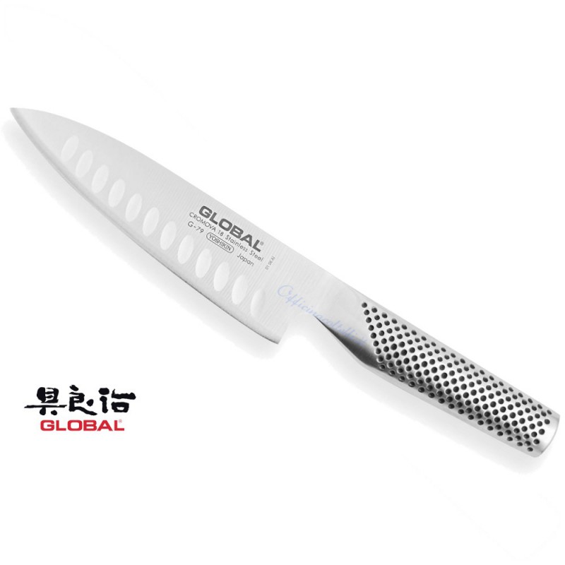 Coltello da cucina global lama alveolata