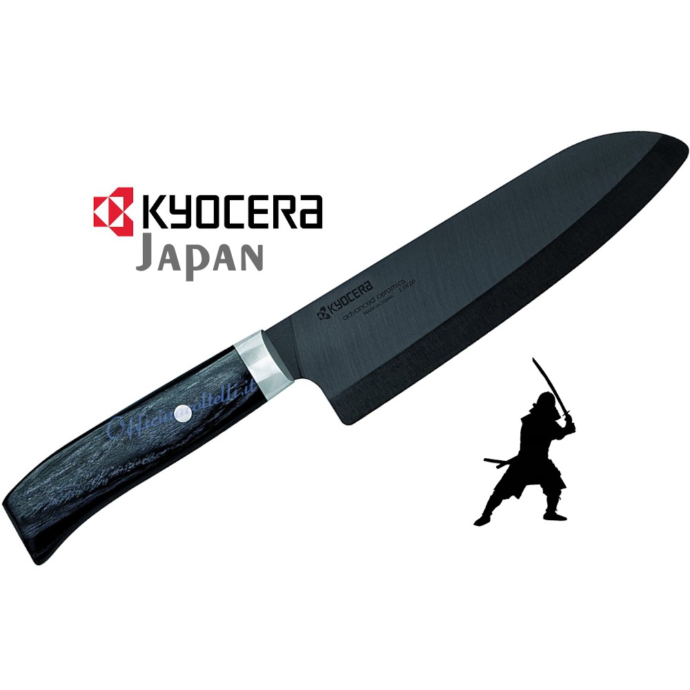 Coltello Santoku ceramica nera - Kyocera