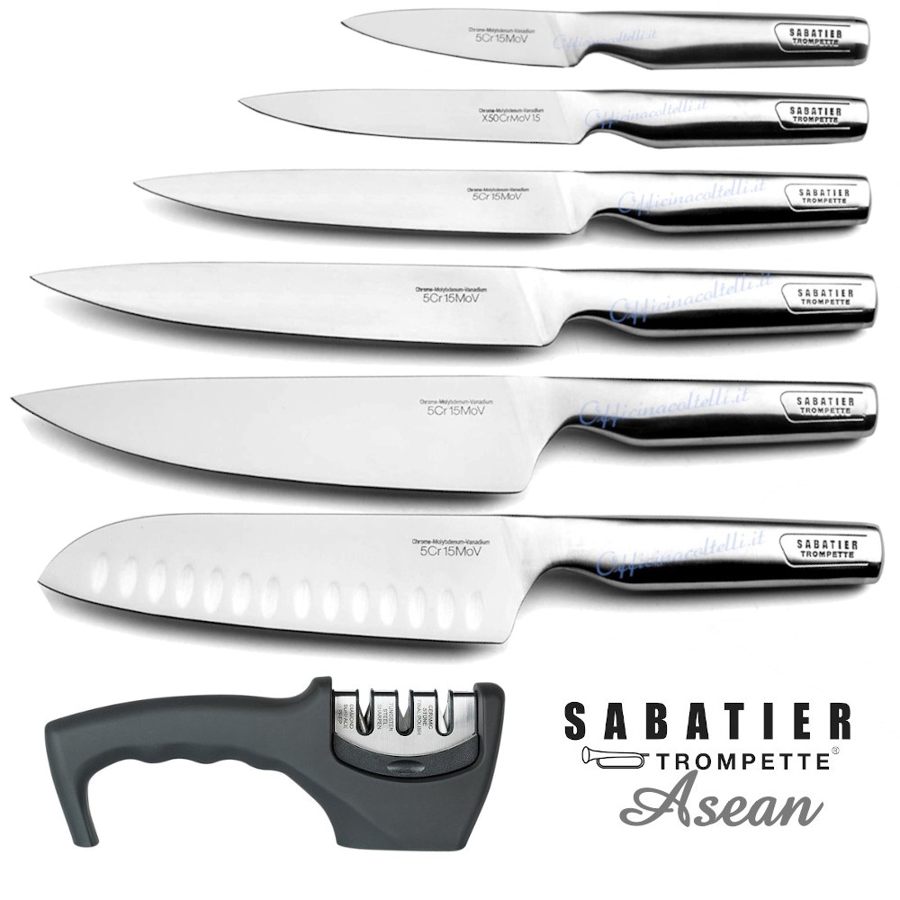 Set di 6 coltelli da Cuoco Sabatier Trompette Asean