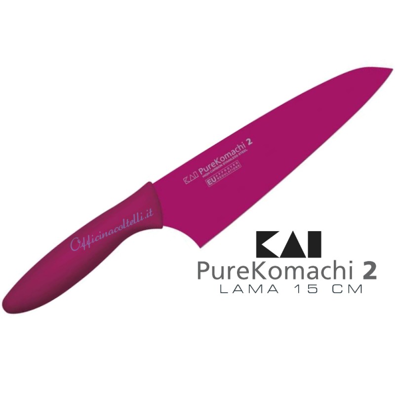 Kai Shun Pure Komachi 2 Santoku Knife 15 cm Pink